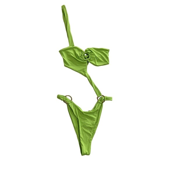 Kamari Swim Other - NWT Kamari Swim Asymmetrical One Piece Swimsuit in Limon Green